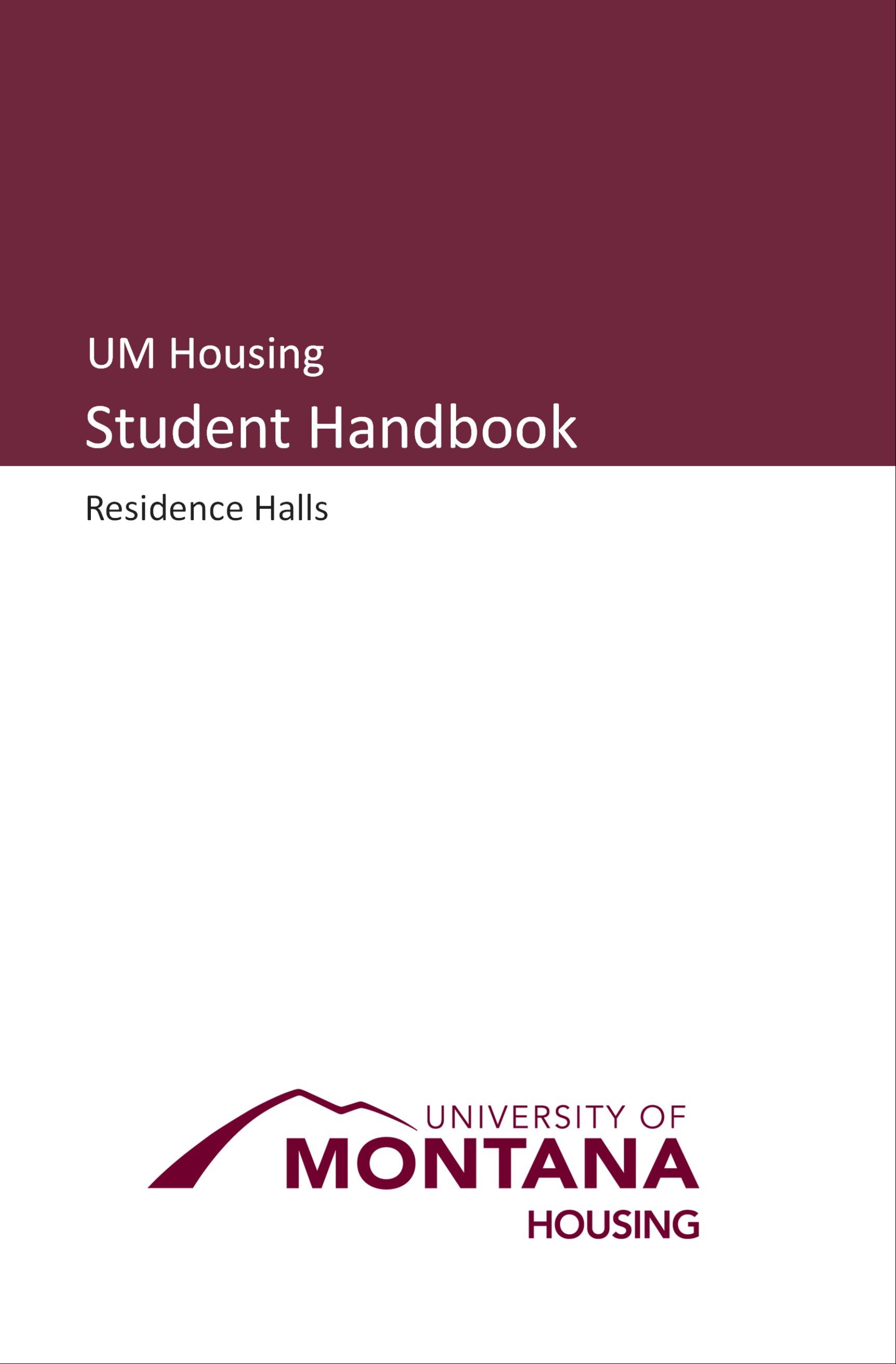 Residence Hall Handbook